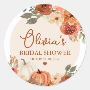 Adesivo Chuva de Amor Boho Abóbora Terracota Chá de Noiva