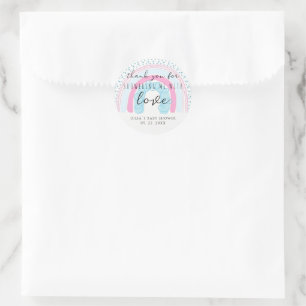 Adesivo Chuva de Amor Boho Chuveiro de Bebê Arco-íris
