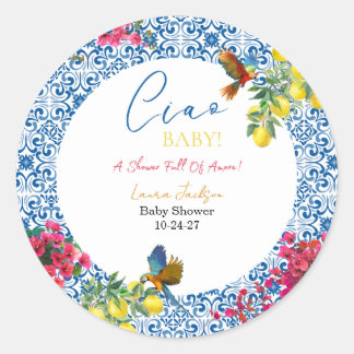 Adesivo Chuva de Amor Chuveiro de Bebê Italiano Azulejos L