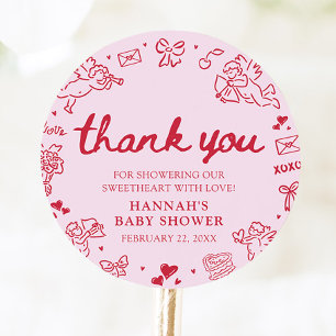 Adesivo Chuva de Amor de Valentim para Chás de Bebê