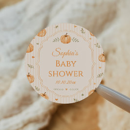 Adesivo Chuva De Amor Festa De Bebê Abóbora