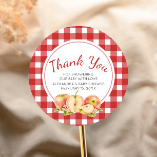 Adesivo Chuva de Amor Gingham Baby Shower
