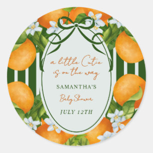 Adesivo Chuva de Amor Laranja Listras Baby Shower