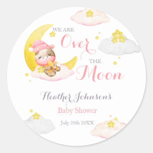 Adesivo Chuva de Amor Menina Vaca Baby Shower