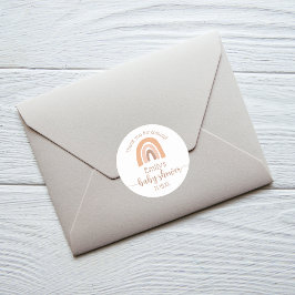 Adesivo Chuva de Amor Personalizada Boho Arco-Íris Baby Sh