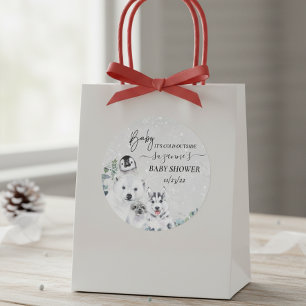 Adesivo Chuva De Animais Do Ártico Está Frio Lá Fora Inver