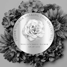 Adesivo Chuva de Arroz 16º Obrigado Rosa Cinza Prata