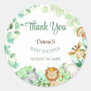 Adesivo Chuva de Bebê Animais da Selva Gold Botanica