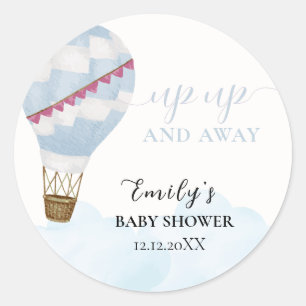 Adesivo Chuva de Bebê Balão de Ar Quente Boho Minimalista