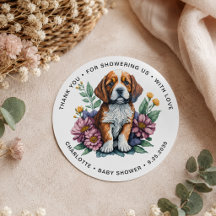 Chuva de Bebê Cachorrinho Moderno de Terracota