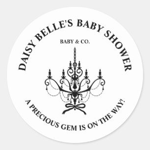 Adesivo Chuva de Bebê & Co Black Chandelier Baby Shower