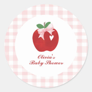 Adesivo Chuva de Bebê Coquette Apple Laço Rosa