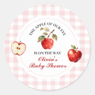 Adesivo Chuva de Bebê Coquette Apple Laço Rosa