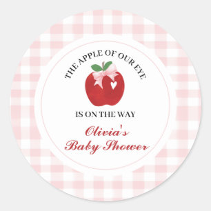 Adesivo Chuva de Bebê Coquette Apple Laço Rosa
