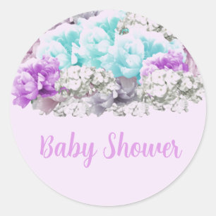 Adesivo Chuva de Bebê de Buquê Floral Misto