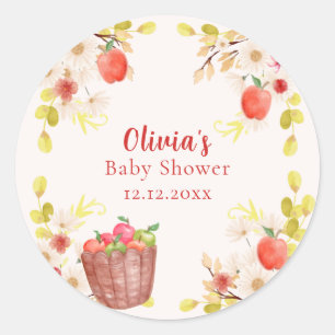 Adesivo Chuva de Bebê de Jardim de Outono de Maçã 