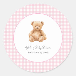 Adesivo Chuva de Bebê do Ursinho Teddy Clássico Elegante A