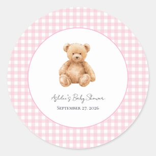 Adesivo Chuva de Bebê do Ursinho Teddy Clássico Elegante A