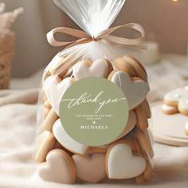 Adesivo Chuva de Bebê Elegante Carta de Agradecimento à Mã