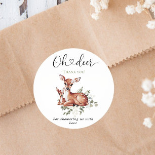 Adesivo Chuva de bebê em aquarela Oh deer floral