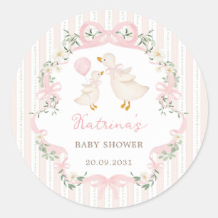 Adesivo Chuva de Bebê Flor de Rosa Ganso Boba Doce