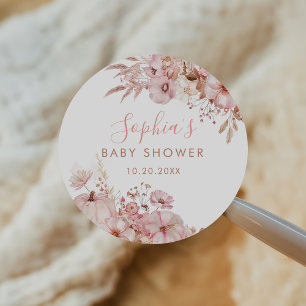 Adesivo Chuva de Bebê Floral Boho Outono Abóbora