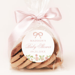 Adesivo Chuva de Bebê Floral Rosa Encantadora e Elegante