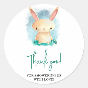 Adesivo Chuva de bebê Little Rabbit obrigado