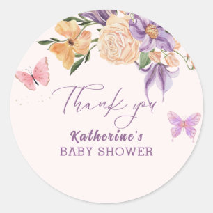Adesivo Chuva de bebê menina Borboleta Floral jardim capri