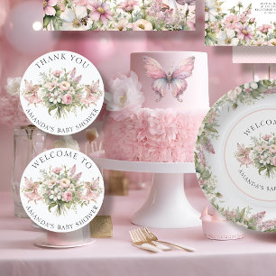 Adesivo Chuva de Bebê Menina Floral Fada Encantada