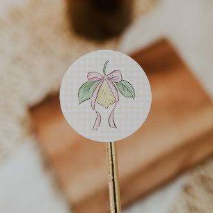 Adesivo Chuva de Bebê Menina Limão Rosa e Amarelo