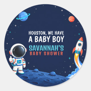Adesivo Chuva de Bebê Menino Espaço Sideral Houston