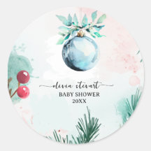 Chuva de Bebê Menino Natal Inverno Script 