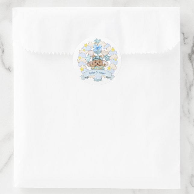 Adesivo Chuva de Bebê Menino Urso de Pelúcia (Bolsa)