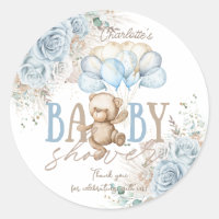 Chuva de Bebê Menino Urso de Pelúcia Boho Azul Flo