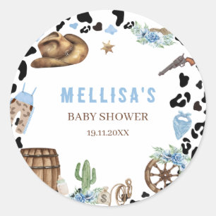 Adesivo Chuva de Bebê Pequeno Cowboy Western Blue