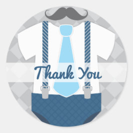 Adesivo Chuva de Bebê Pequeno Homem Gravata Azul Marinho C