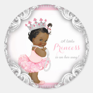 Adesivo Chuva de Bebê Princesa Bailarina Étnica