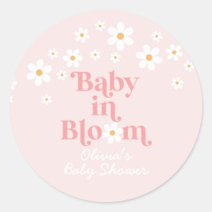 Adesivo Chuva de Bebê Retro Daisy Rosa