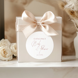 Adesivo Chuva de Bebê Rosa Dourado Chic Script