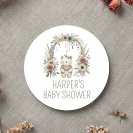Adesivo Chuva de Bebê Urso Aquarela Boho