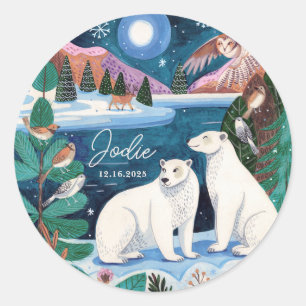 Adesivo Chuva de Bebê Urso Polar Fofinho Inverno