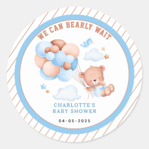 Adesivo Chuva de Bebê Urso Teddy “Mal Podemos Esperar” Men