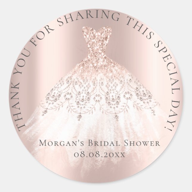 Adesivo Chuva de Bênção de 16 Anos de Glitter Rosa (Frente)