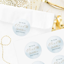 Adesivo Chuva de Bênçãos Celestial Azul Baby Shower