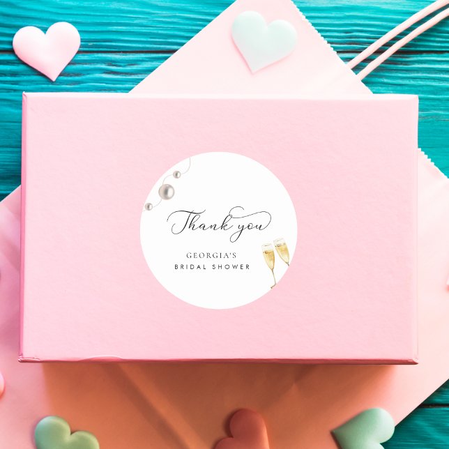 Adesivo Chuva de Bênçãos e Prosecco Bridal Shower (Criador carregado)