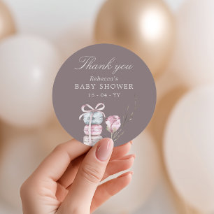 Adesivo Chuva de Bênçãos French Macaron Baby shower