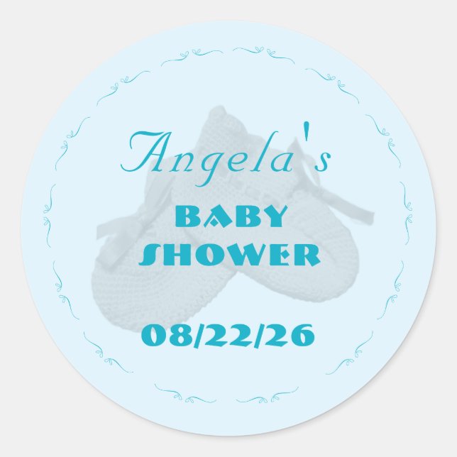 Adesivo Chuva de Bençãos Menino Shower de Bebê  (Frente)