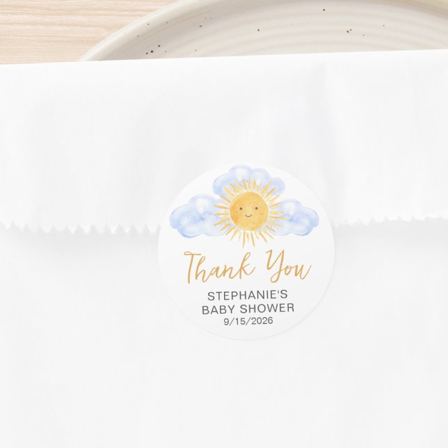 Adesivo Chuva de Bênçãos Obrigado Baby Shower (Criador carregado)