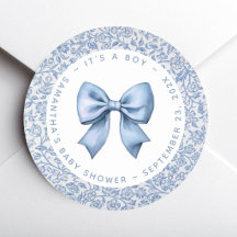 Chuva de Bênçãos para Bebê Menino Padrão Floral Az